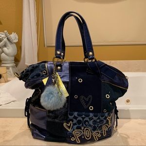Coach blue poppy handbag